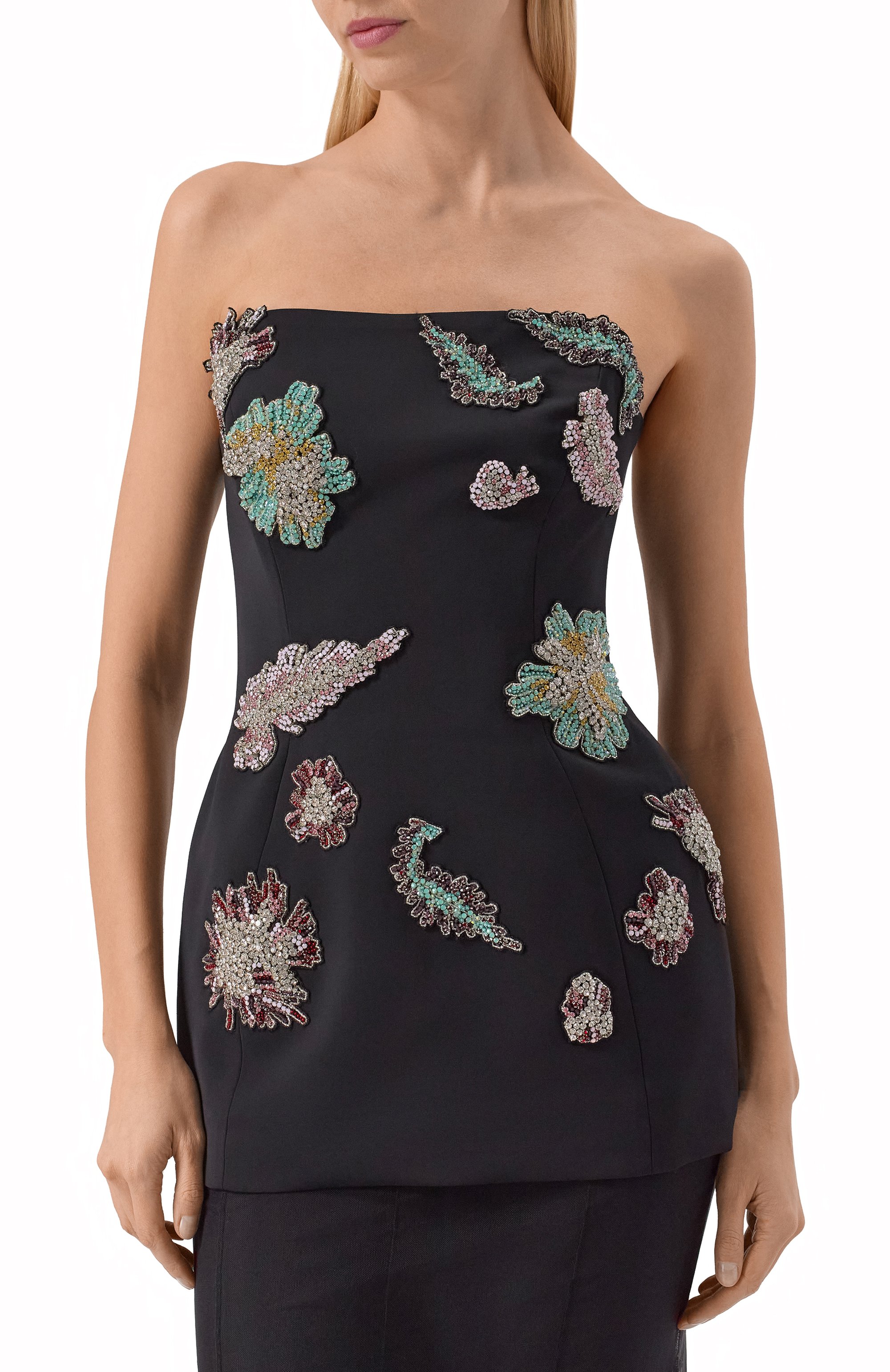 Топ с отделкой стразами ZUHAIR MURAD, арт. FTP25025/CRCA019, фото 3