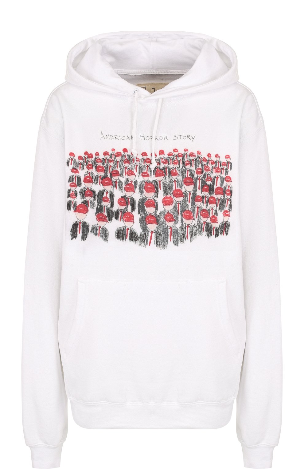 Хлопковая толстовка с принтом и капюшоном UNFORTUNATE PORTRAIT, арт. AMERICAN H0RR0R ST0RY/H00DIE, фото 1