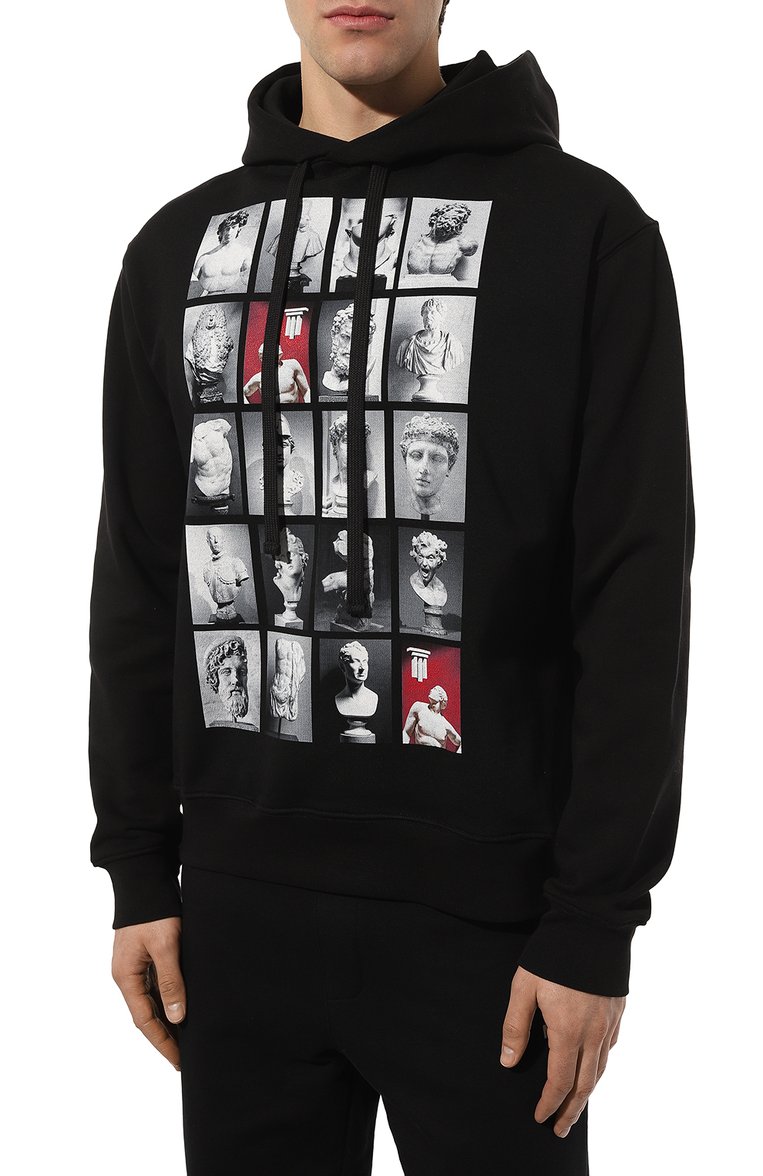 Хлопковое худи DIEGO VENTURINO, арт. D3S3FLHTBC, фото 3