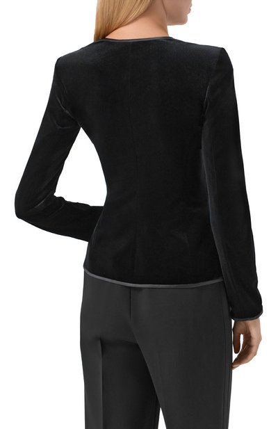 Бархатный жакет EMPORIO ARMANI, арт. EW003405/AF14011, фото 4