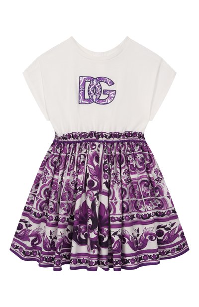 Хлопковое платье DOLCE & GABBANA, арт. L5JDAF/G7PEE/2-6