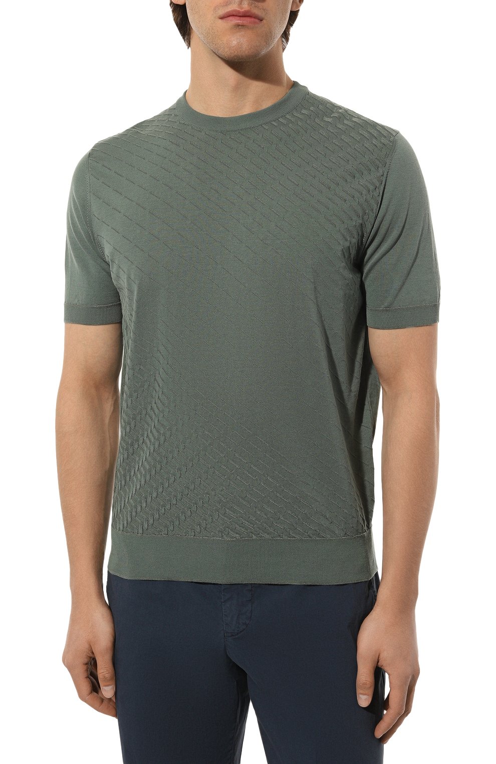 Хлопковый джемпер STEFANO RICCI зеленого цвета по цене 115000 руб., арт. K616303G10/F23213, фото 3 Хлопковый джемпер STEFANO RICCI, арт. K616303G10/F23213, фото 3