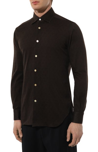 Хлопковая рубашка KITON, арт. UCIH06491, фото 3