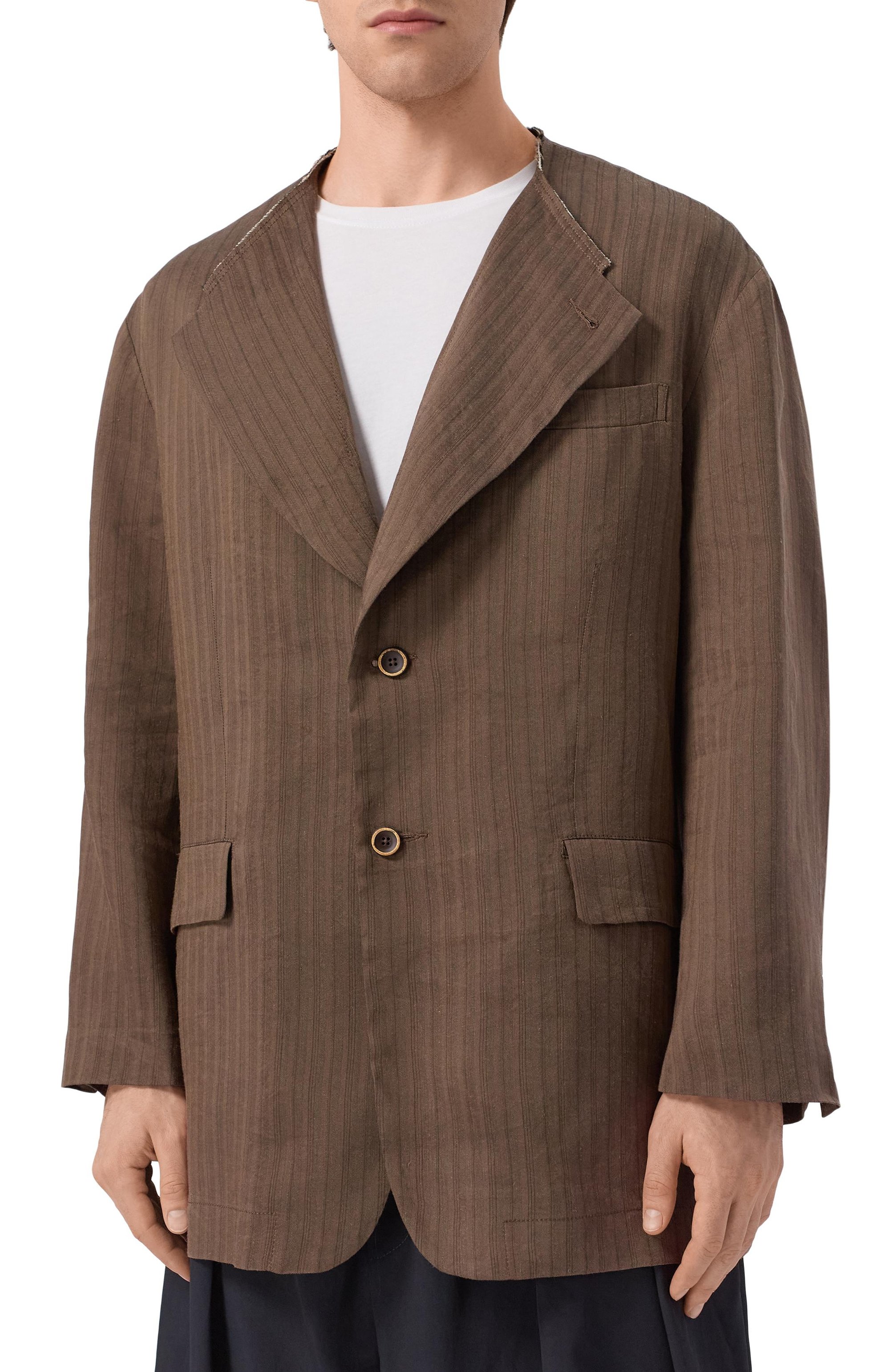 Пиджак изо льна и вискозы UMA WANG, арт. UM6507_1, фото 3