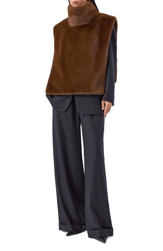 Жилет-манишка из экомеха Flashin FF25MCH Коричневый  FF25MCH Фото 2