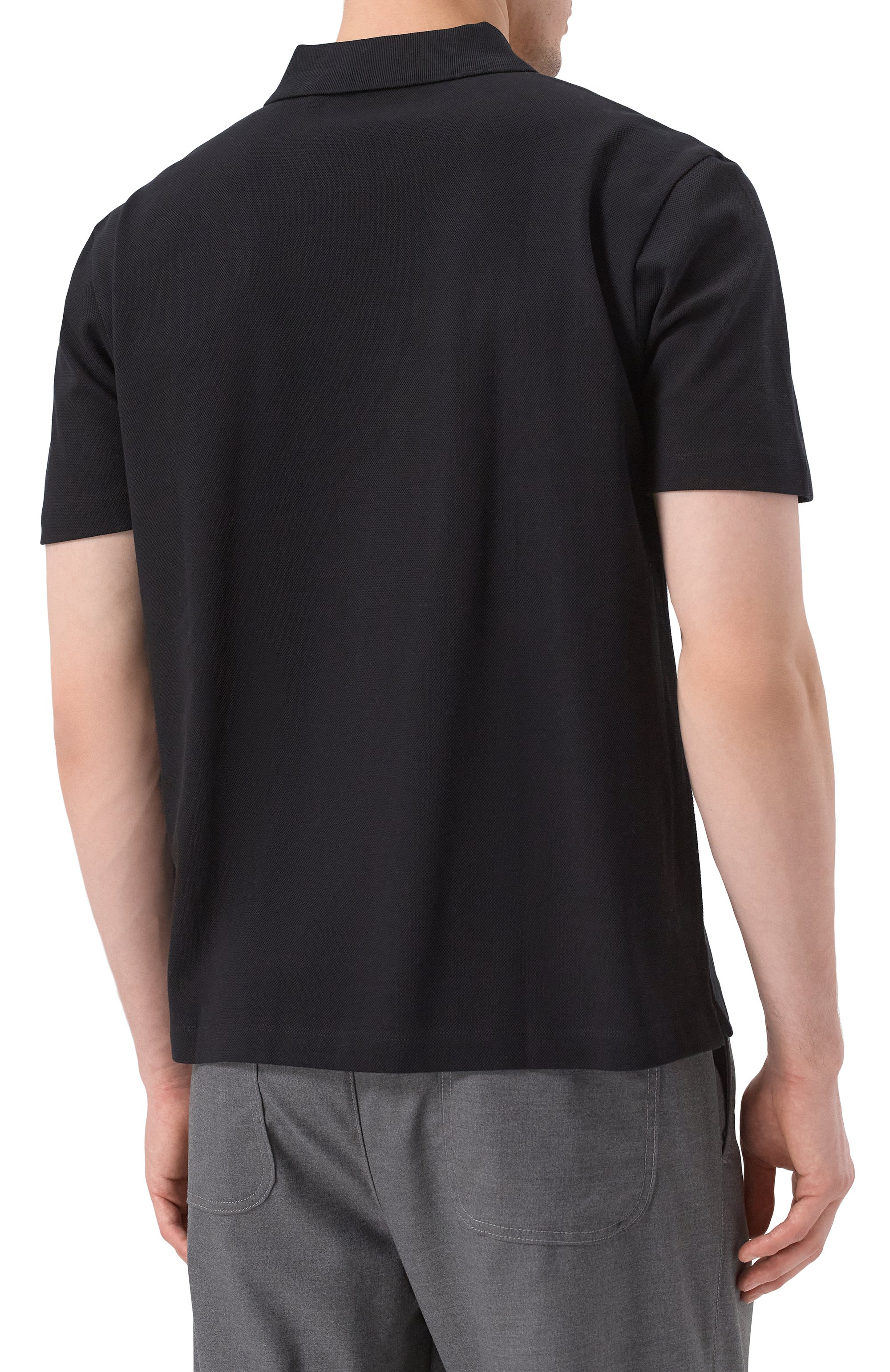 Хлопковое поло BOSS черного цвета по цене 17950 руб., арт. 50531402, фото 4 Хлопковое поло BOSS, арт. 50531402, фото 4