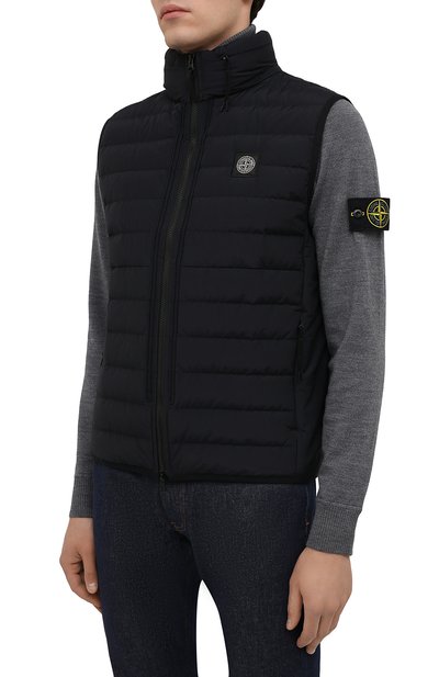 Пуховый жилет STONE ISLAND темно-синего цвета по цене 51900 руб., арт. 7515G0725, фото 3 Пуховый жилет STONE ISLAND, арт. 7515G0725, фото 3