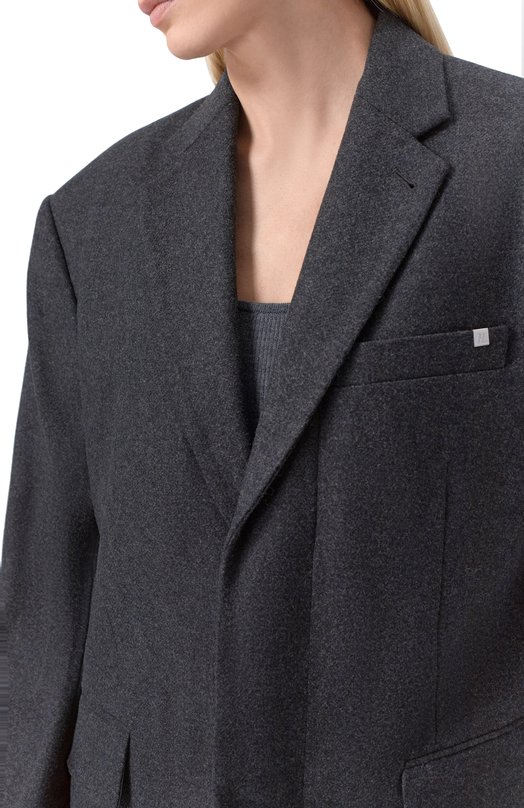 Шерстяной жакет Helmut Lang 010HW197 Серый  010HW197 Фото 10