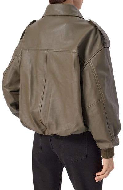 Кожаный бомбер HALFBOY, арт. HS261WL022 LT016/SM00TH LEATHER B0MBER, фото 4