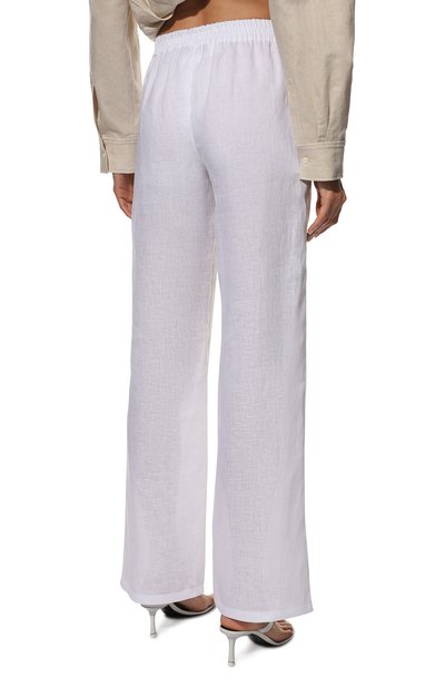 Льняные брюки EMPORIO ARMANI белого цвета по цене 39150 руб., арт. INP2PT/I2057, фото 4 Льняные брюки EMPORIO ARMANI, арт. INP2PT/I2057, фото 4