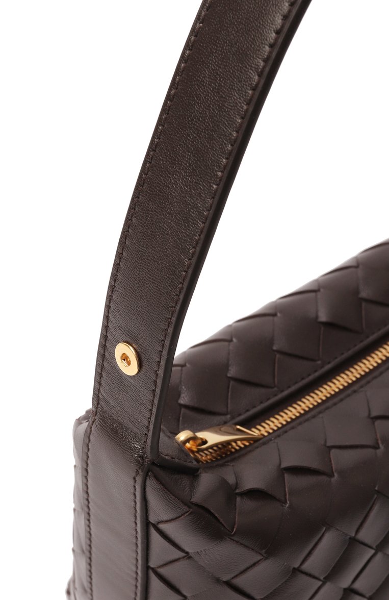Женская сумка wallace BOTTEGA VENETA темно-коричневого цвета, арт. 776781/V3IV1 | Фото 3 (Размер: small; Материал: Натуральная кожа; Автоматизация ТО: Проставлено; Автоматизация состава: Проставлено)