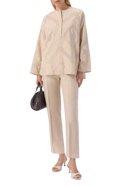 Женский блузка из хлопка и вискозы AGNONA, арт. TD1112E/J2001E