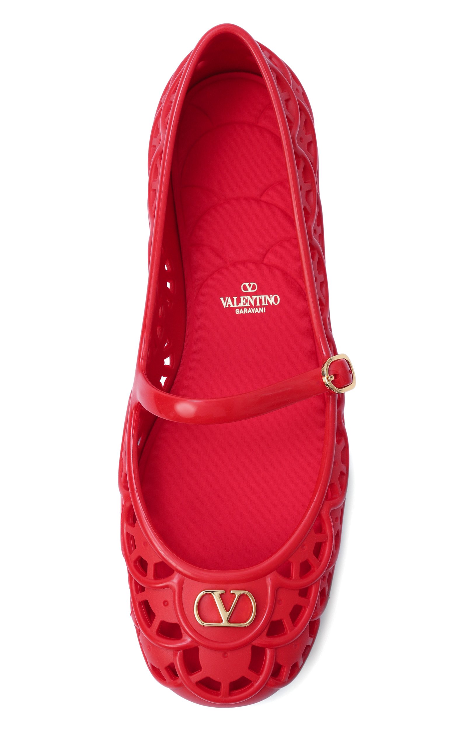 Резиновые балетки ondette VALENTINO красного цвета по цене 65100 руб., арт. 9W2S0PV9/RMC, фото 6 Резиновые балетки ondette VALENTINO, арт. 9W2S0PV9/RMC, фото 6