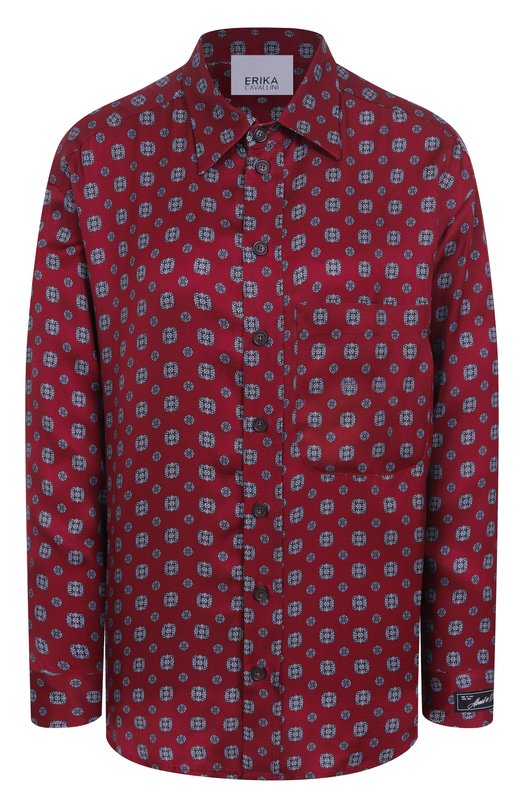 Рубашка из вискозы Erika Cavallini P5WT01 Бордовый P5WT01