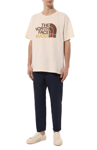 Хлопковая футболка the north face x gucci GUCCI, арт. 616036 XJDCL, фото 2