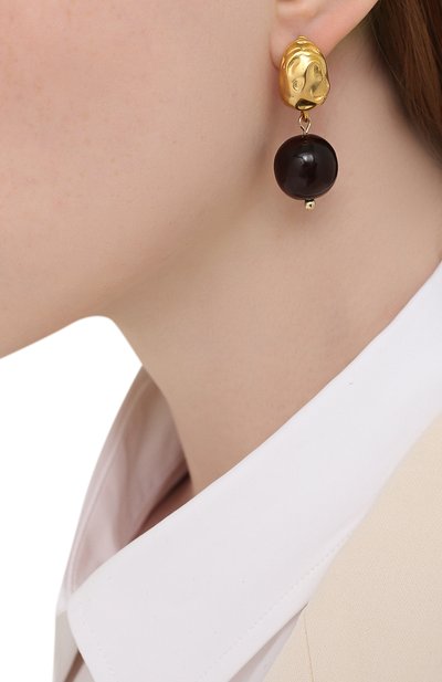 Серьги EXCLAIM бордового цвета по цене 8580 руб., арт. 042BRD3115E, фото 2 Серьги EXCLAIM, арт. 042BRD3115E, фото 2