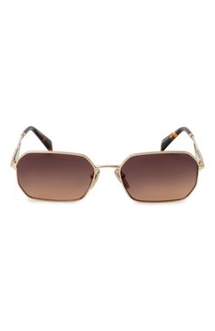 Женские солнцезащитные очки PRADA коричневого цвета, арт. A51S-ZVN50C | Фото 3 (Нос: Не проставлено; Региональные ограничения белый список (Axapta Mercury): Не проставлено; Тип очков: С/з; Материал: Металл; Оптика Гендер: оптика-женское; Очки форма: Прямоугольные)