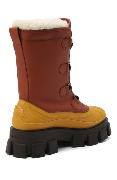 Кожаные сапоги PRADA, арт. 2UE014-3A6N-F0352-A000, фото 4