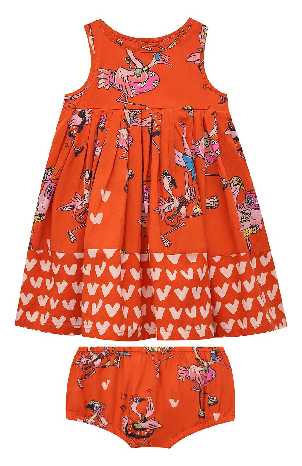 Комплект из платья и шорт STELLA MCCARTNEY кораллового цвета по цене 6955 руб., арт. 602544/SQK84, фото 1 Комплект из платья и шорт STELLA MCCARTNEY, арт. 602544/SQK84, фото 1