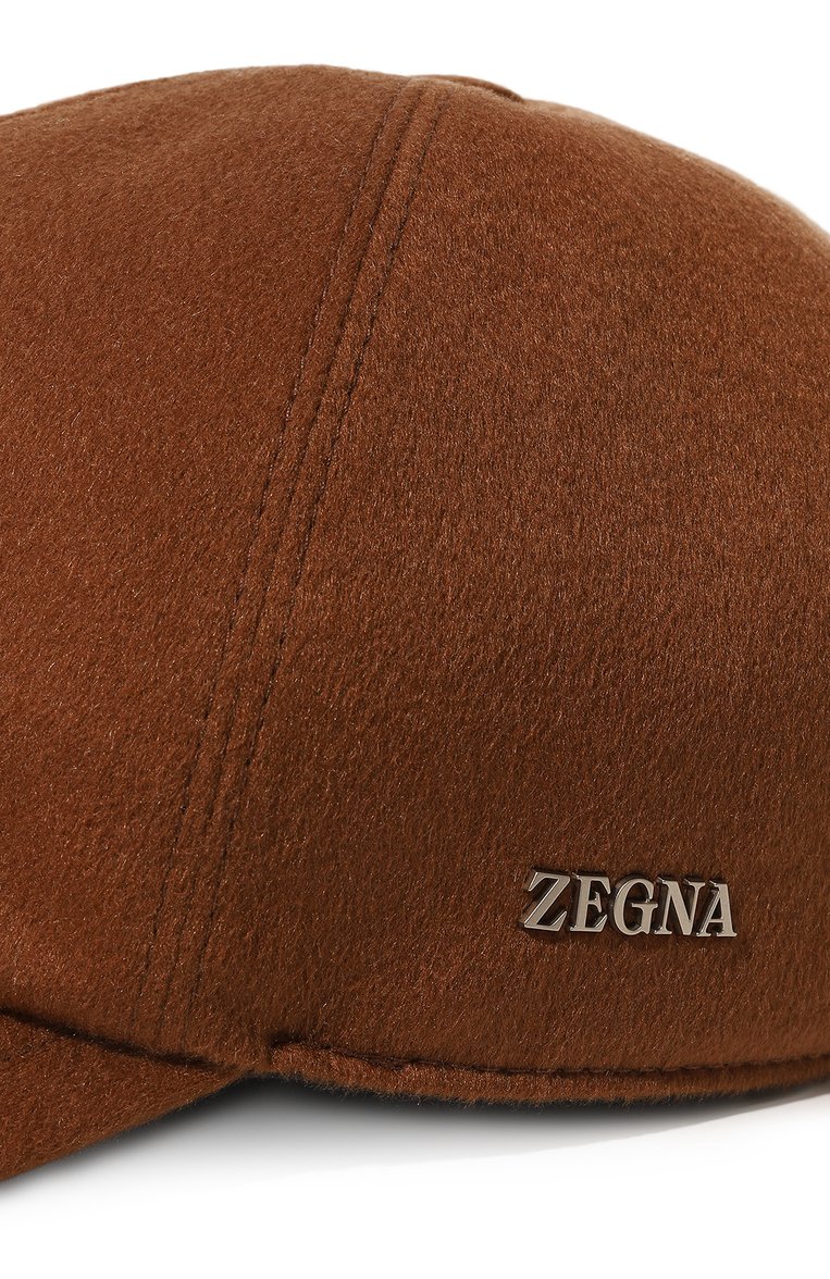 Мужская кашемировая бейсболка ZEGNA коричневого цвета, арт. B4B-E8I09H | Фото 4 (Материал: Текстиль, Шерсть, Кашемир; Нос: Не проставлено; Материал сплава: Проставлено)