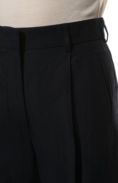 Льняные брюки GIORGIO ARMANI темно-синего цвета по цене 106500 руб., арт. 2SHPP0MV/T036J, фото 5 Льняные брюки GIORGIO ARMANI, арт. 2SHPP0MV/T036J, фото 5