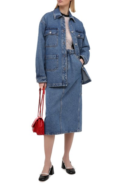 Топ MIU MIU белого цвета по цене 125000 руб., арт. MJL726-2W0-F0009, фото 2 Топ MIU MIU, арт. MJL726-2W0-F0009, фото 2