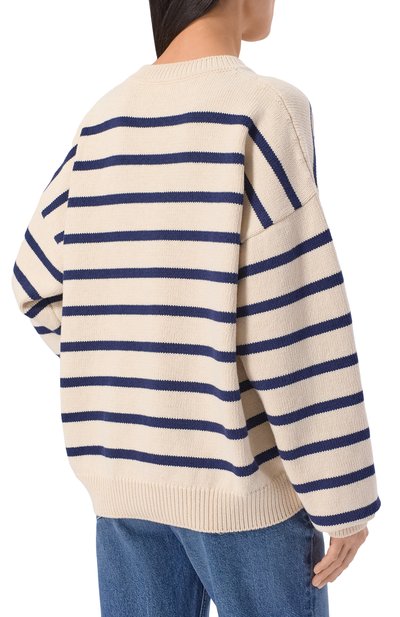 Хлопковый свитер DSQUARED2 кремового цвета по цене 84400 руб., арт. S75HA1406/D13188, фото 4 Хлопковый свитер DSQUARED2, арт. S75HA1406/D13188, фото 4