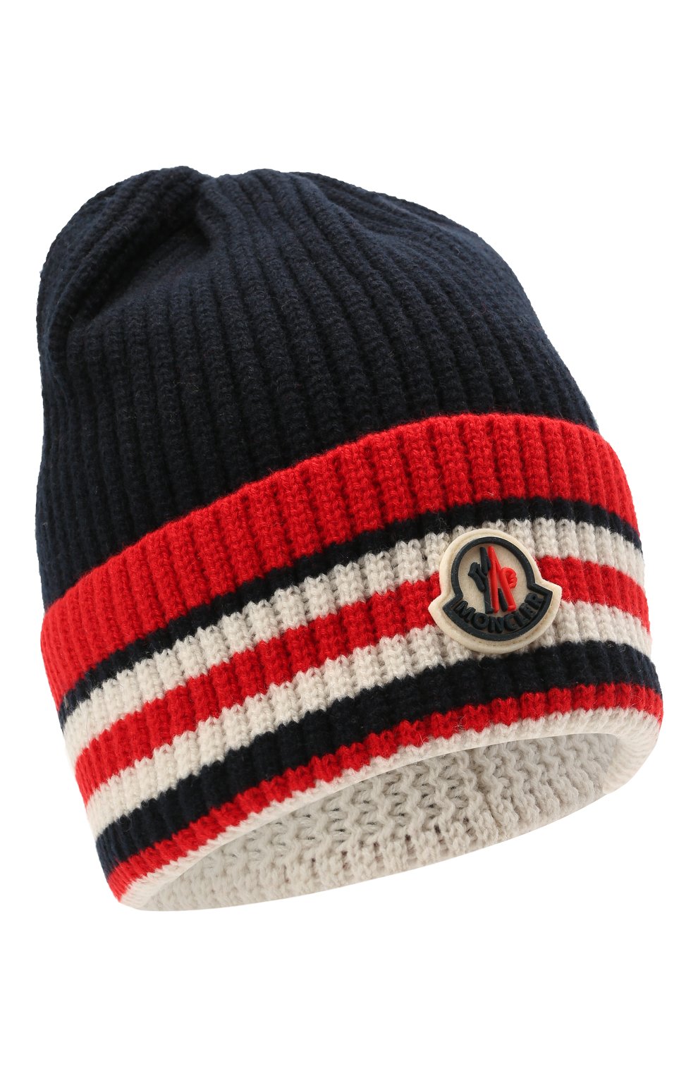 Шапка из шерсти и кашемира MONCLER темно-синего цвета по цене 33800 руб., арт. G2-091-3B000-33-M1127, фото 1 Шапка из шерсти и кашемира MONCLER, арт. G2-091-3B000-33-M1127, фото 1