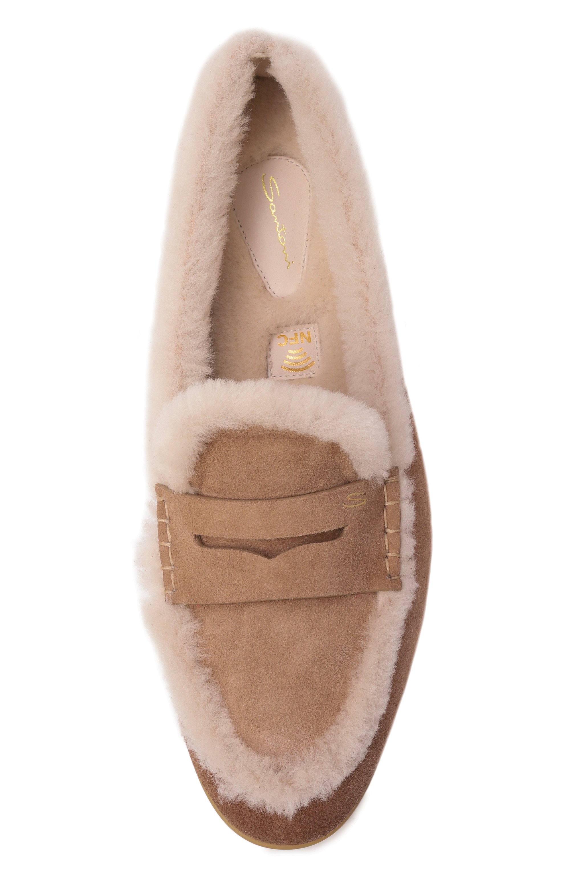 Замшевые пенни-лоферы SANTONI, арт. WUVG71928G0MASUF, фото 6