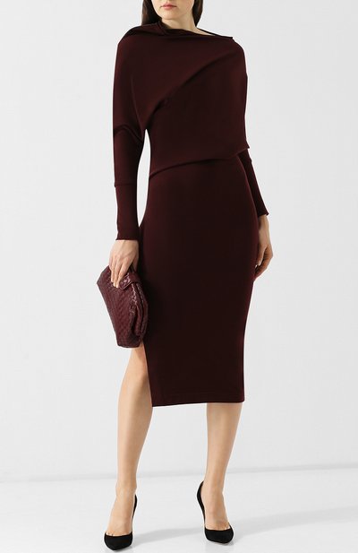 Однотонное платье-миди из шерсти BRUNELLO CUCINELLI, арт. M0R25A4381, фото 2