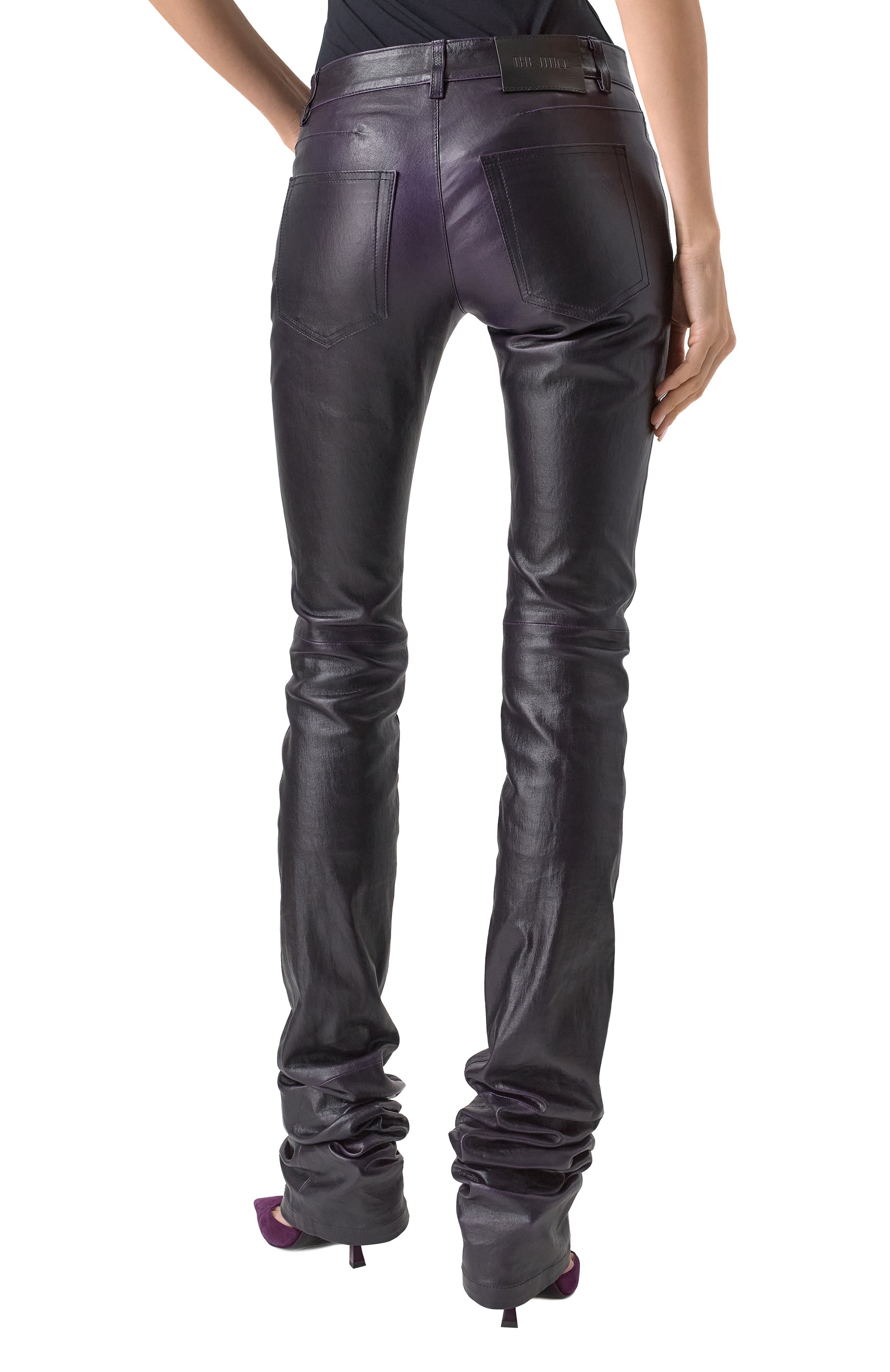 Кожаные брюки THE ATTICO, арт. 247WCP213, фото 4