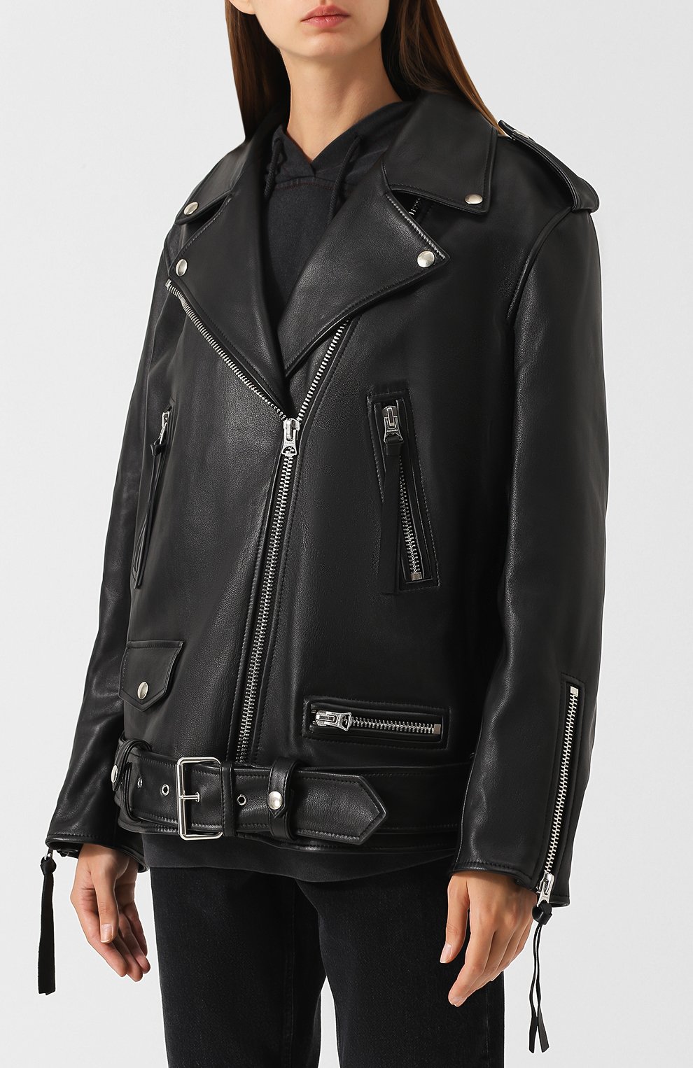 Кожаная куртка с поясом ACNE STUDIOS, арт. A70004, фото 3