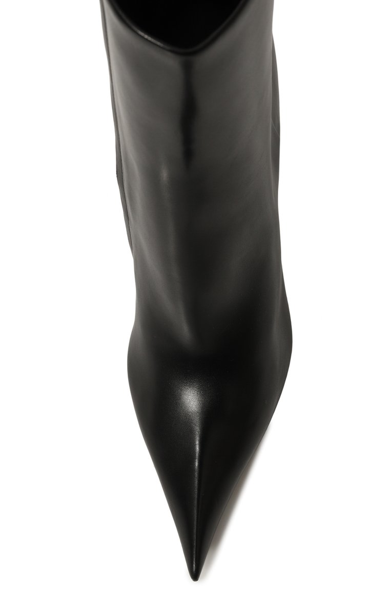 Женские кожаные ботильоны hourglass 100 BALENCIAGA черного цвета, арт. 742404/WBET1 | Фото 6 (Материал внутренний: Натуральная кожа; Подошва: Плоская; Каблук высота: Средний; Материал утеплителя: Без утеплителя; Каблук тип: Фигурный; Материал внешний: Натуральная кожа)