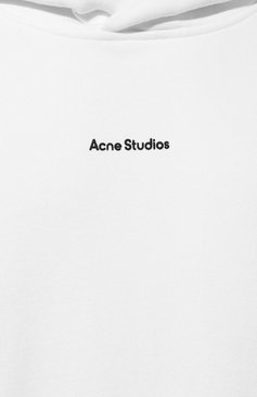 Женская хлопковое худи ACNE STUDIOS белого цвета, арт. FN-MN-SWEA000261 | Фото 8 (Материал внешний: Хлопок; Принт: Без принта; Мужское Кросс-КТ: Худи-одежда; Стили: Кэжуэл; Нос: Не проставлено; Женское Кросс-КТ: Худи-одежда; Региональные ограничения белый список (Axapta Mercury): Не проставлено)