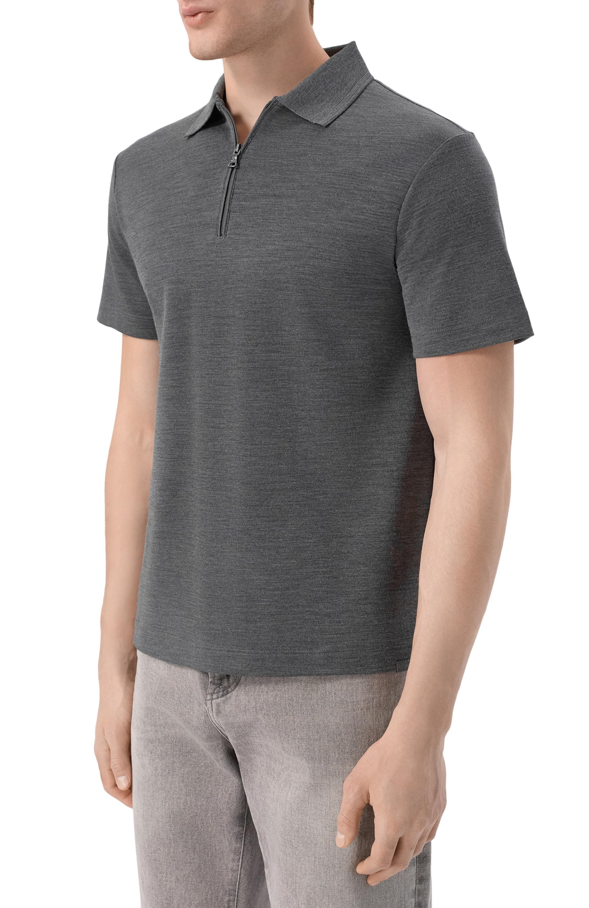 Поло из шерсти и шелка PAUL&SHARK темно-серого цвета по цене 49850 руб., арт. 15311701/3XL-6XL, фото 3 Поло из шерсти и шелка PAUL&SHARK, арт. 15311701/3XL-6XL, фото 3