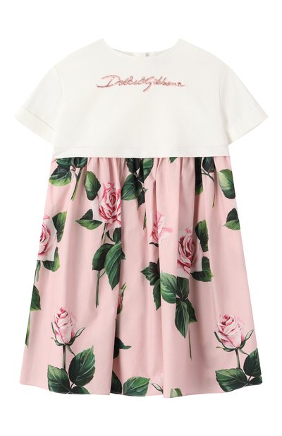 Хлопковое платье DOLCE & GABBANA, арт. L5JD9R/G700S/2-6