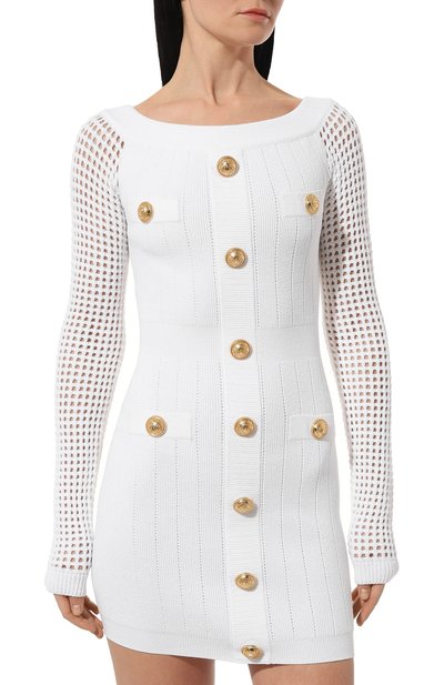 Платье из вискозы BALMAIN, арт. AF0R8398KE17, фото 3