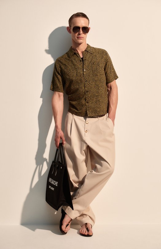 Кожаные шлепанцы Cassandre Saint Laurent 775806/DWETT Чёрный  775806/DWETT Фото 8