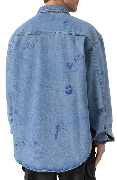 Джинсовая рубашка VETEMENTS, арт. UE54SH160N/2801 DENIM, фото 4