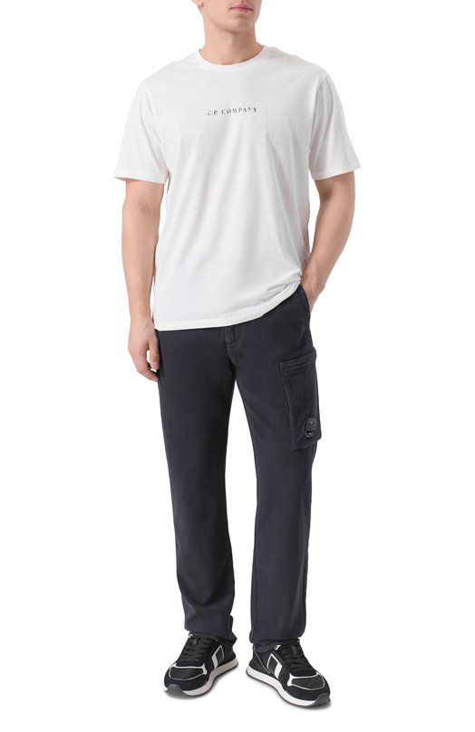 Хлопковые брюки C.P. Company 19CMPA279A110482G Синий  19CMPA279A110482G Фото 2