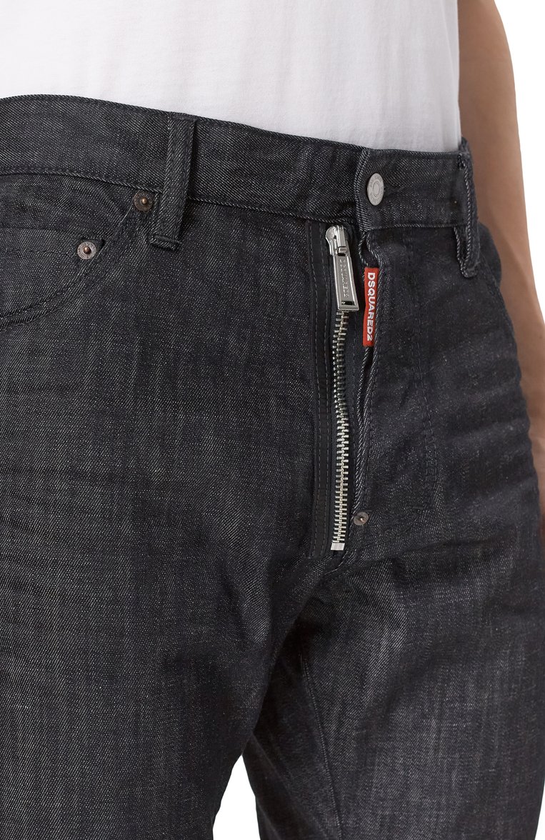 Мужские джинсы cool guy DSQUARED2 черного цвета, арт. S71LB1566/S30357 | Фото 5 (Длина (брюки, джинсы): Стандартные; Стили: Кэжуэл, Streetwear; Кросс-КТ: Деним; Материал внешний: Деним, Хлопок; Силуэт М (брюки): Узкие)