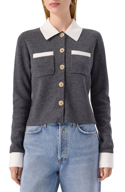 Кардиган из шерсти и кашемира SELF-PORTRAIT, арт. PF25-048C-GR, фото 3