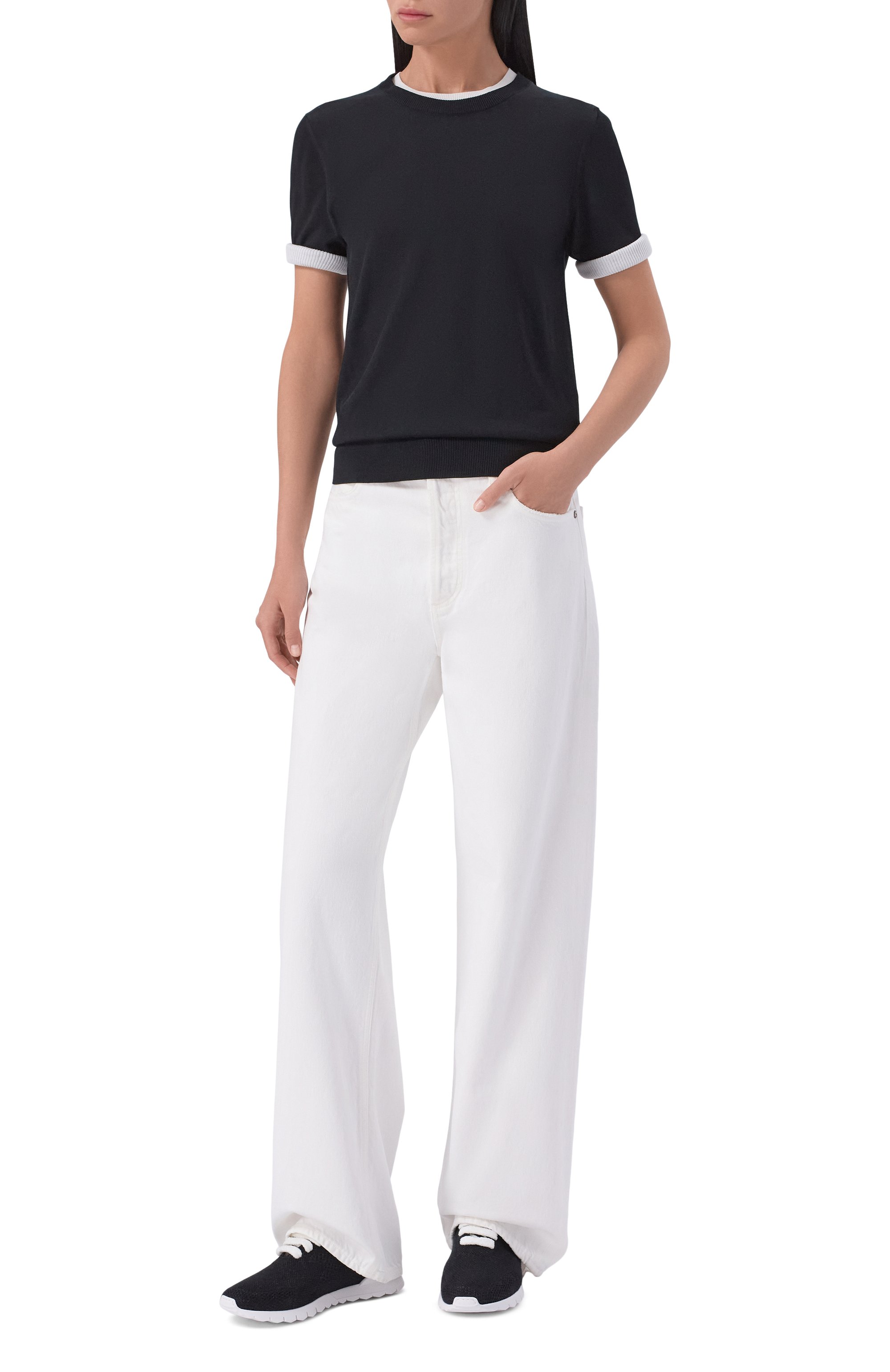 Текстильные кроссовки fit KITON черного цвета по цене 98900 руб., арт. DSSFITSN00847, фото 3 Текстильные кроссовки fit KITON, арт. DSSFITSN00847, фото 3