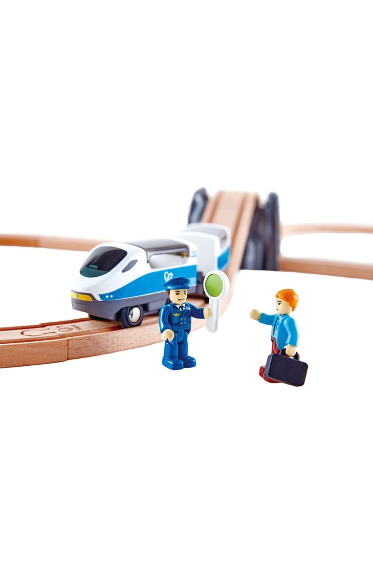 Детского игровой набор пассажирский поезд HAPE разноцветного цвета, арт. E3729_HP | Фото 4 (Игрушки: Машины - наземный; Региональные ограничения белый список (Axapta Mercury): Не проставлено; Нос: Не проставлено)