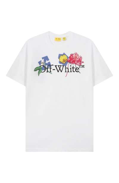 Хлопковая футболка OFF-WHITE, арт. 0GAA001F26JER0061