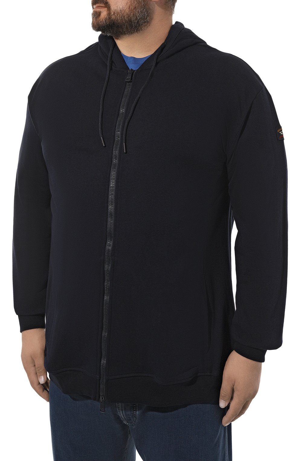 Хлопковая толстовка PAUL&SHARK темно-синего цвета по цене 39950 руб., арт. C0P1017, фото 3 Хлопковая толстовка PAUL&SHARK, арт. C0P1017, фото 3