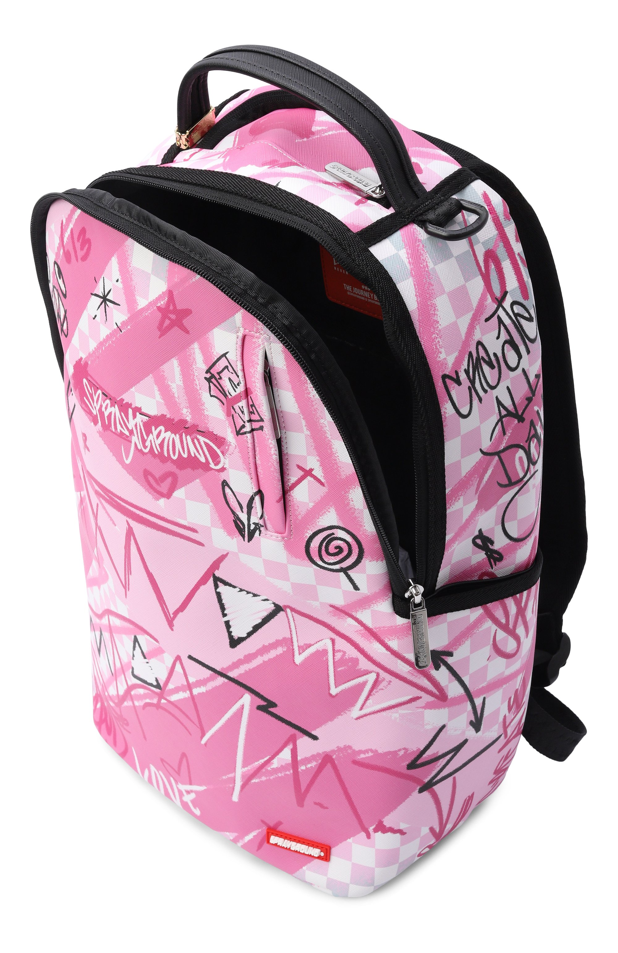 Рюкзак pink smoke check SPRAYGROUND розового цвета по цене 18650 руб., арт. 910B8672NSZ/PINK SM0KE CHECK DLXSV BACKPACK, фото 3 Рюкзак pink smoke check SPRAYGROUND, арт. 910B8672NSZ/PINK SM0KE CHECK DLXSV BACKPACK, фото 3