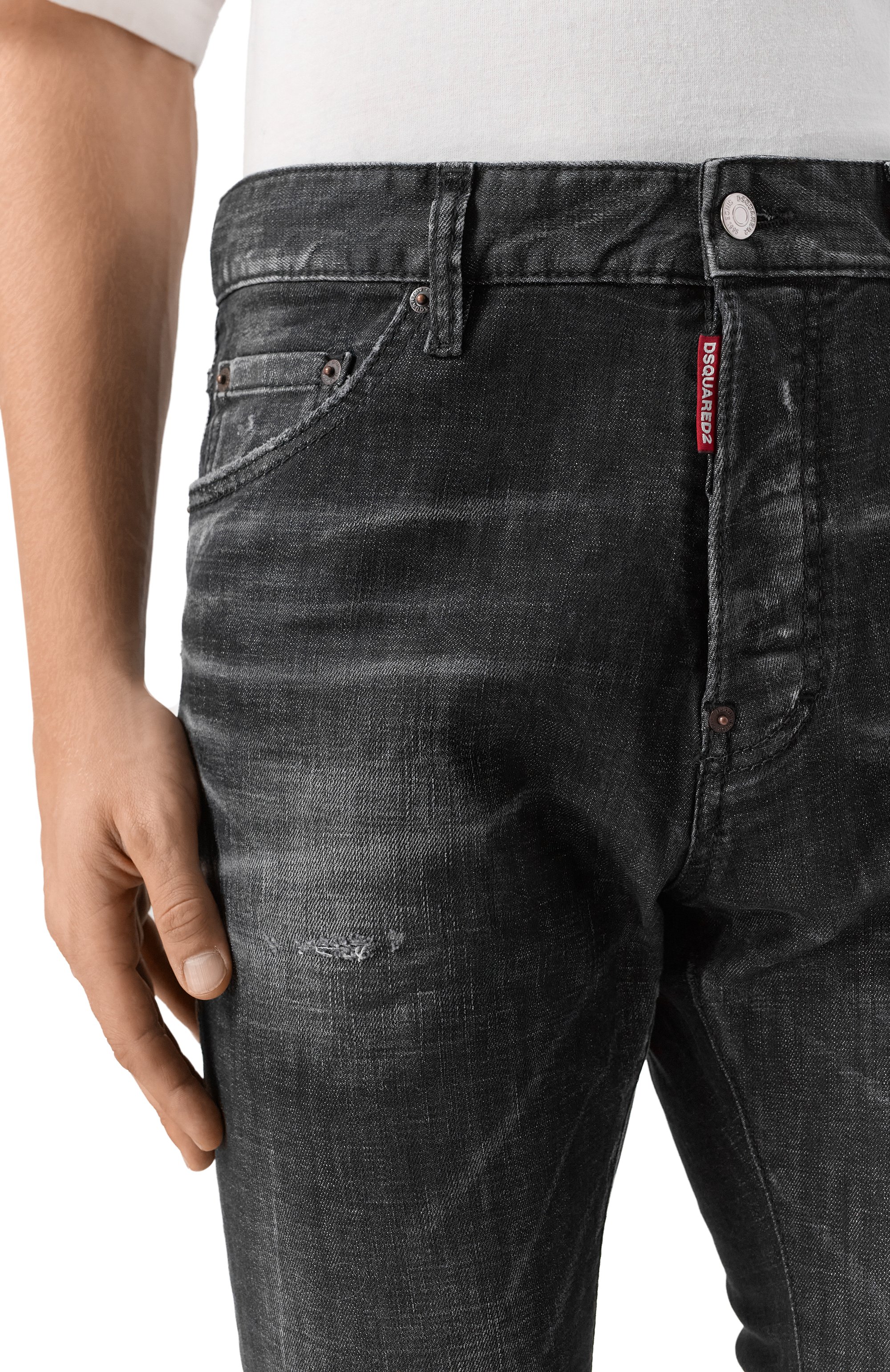 Джинсы cool guy DSQUARED2 темно-серого цвета по цене 59950 руб., арт. S74LB1724/S30357, фото 5 Джинсы cool guy DSQUARED2, арт. S74LB1724/S30357, фото 5