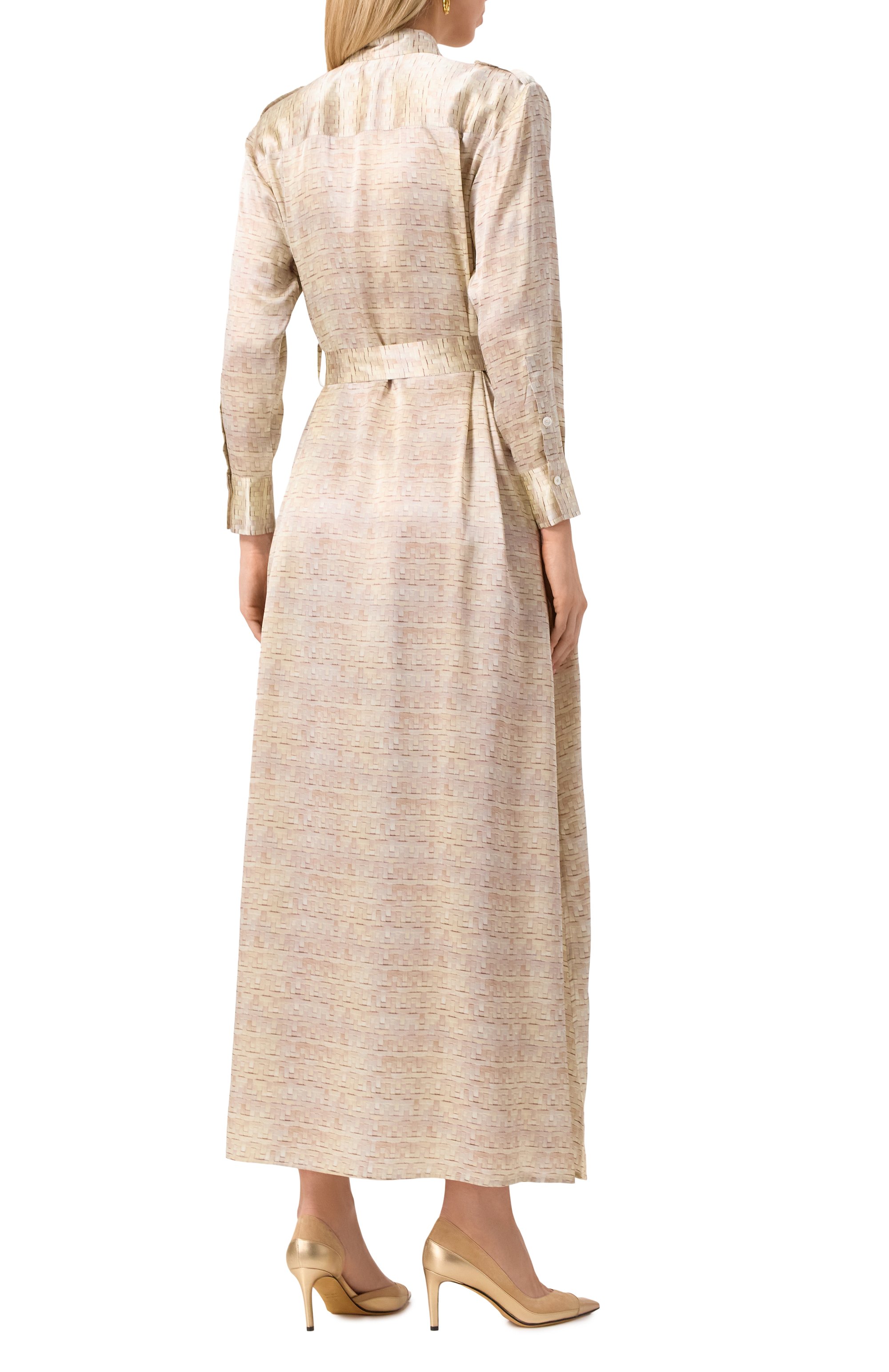 Атласное платье KITON, арт. D47321K0926E04, фото 4