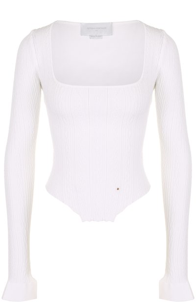 Облегающий топ с длинным рукавом и квадратным вырезом ESTEBAN CORTAZAR, арт. P7ML05/0F0016 KIRA KNIT, фото 1